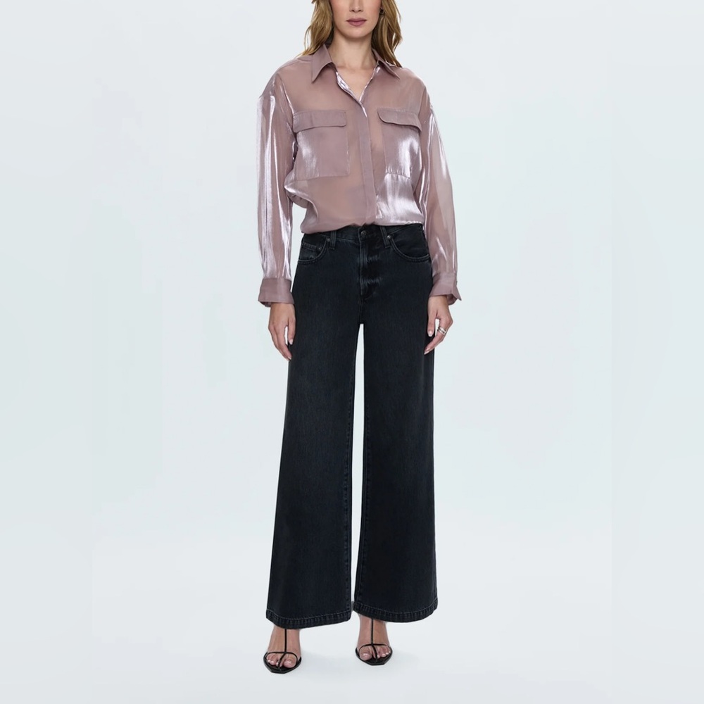 Pistola Miranda Sheer Shirt - Pink Plum - Picture 2 of 5